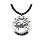 Cancer Zodiac Reversible Stainless Steel Locket Pendant Necklace
