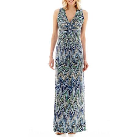 Expo Sleeveless Knot Front Maxi Dress