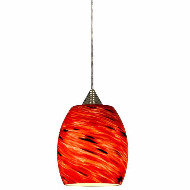 Wooten Heights 5.13 Tall Glass And Metal Led Pendant With Rust Cord