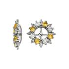 Genuine Citrine Sterling Silver Earring Jackets