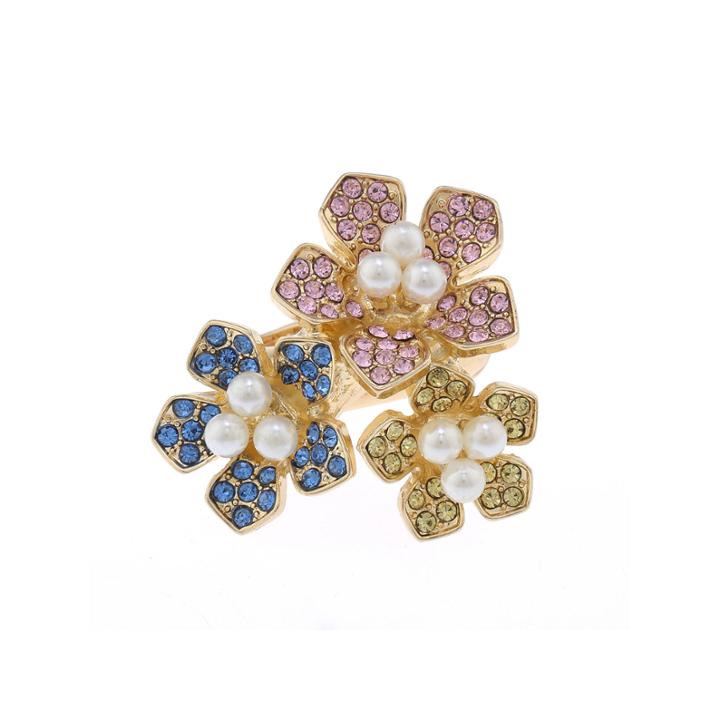 Monet Jewelry Womens Multi Color Cocktail Ring