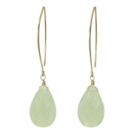 Rox By Alexa Green Glass Teardrop Earrings
