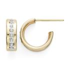 Diamond Fascination&trade; 14k Yellow Gold C-hoop Earrings