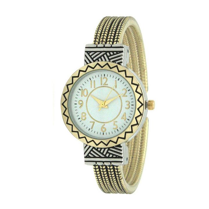 Olivia Pratt Womens Two Tone Strap Watch-a917604twotone