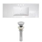 48-in. W 3h8-in. Ceramic Top Set In White Color -overflow Drain Incl.