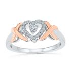Promise My Love Womens 1/6 Ct. T.w. Genuine Round White Diamond Promise Ring