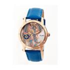 Bertha Womens Betsy Mother-of-pearl Blue Leather-band Watchbthbr5705