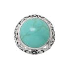 Simulated Turquoise Filigree Ring