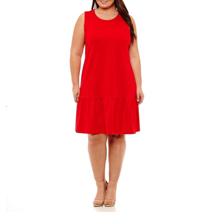 Distinctive Collections Sleeveless Empire Waist Dress-plus