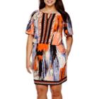 Trulli Short-sleeve Print Fit-and-flare Dress - Plus