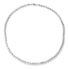 Made In Italy Sterling Silver Diamond-cut Bead Necklace