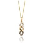 Le Vian Corp Womens 1/2 Ct. T.w. Multi Color Diamond 14k Gold Pendant Necklace
