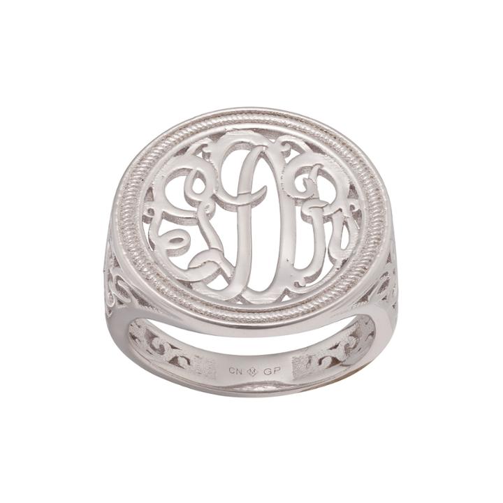 Personalized Monogram Circle Ring