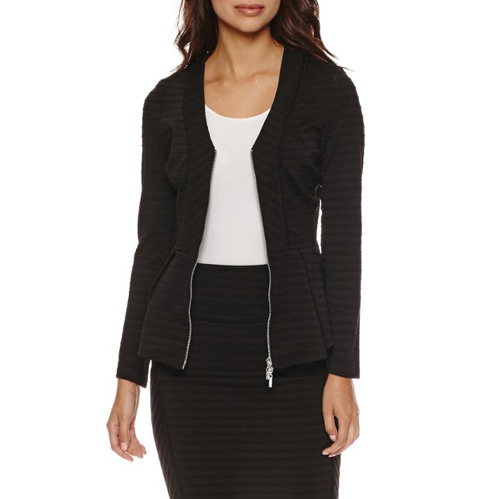 Bisou Bisou Rib Peplum Jacket