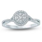 Womens 1/4 Ct. T.w. White Diamond 10k Gold Promise Ring