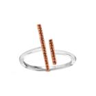 1/10 Ct. T.w. Color-enhanced Red Diamond Sterling Silver Ring