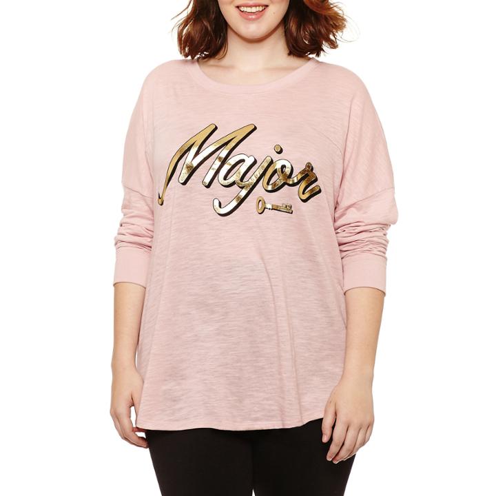 Flirtitude Major Key Graphic T-shirt- Juniors Plus