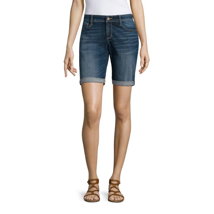 Arizona Denim Bermuda Shorts-juniors