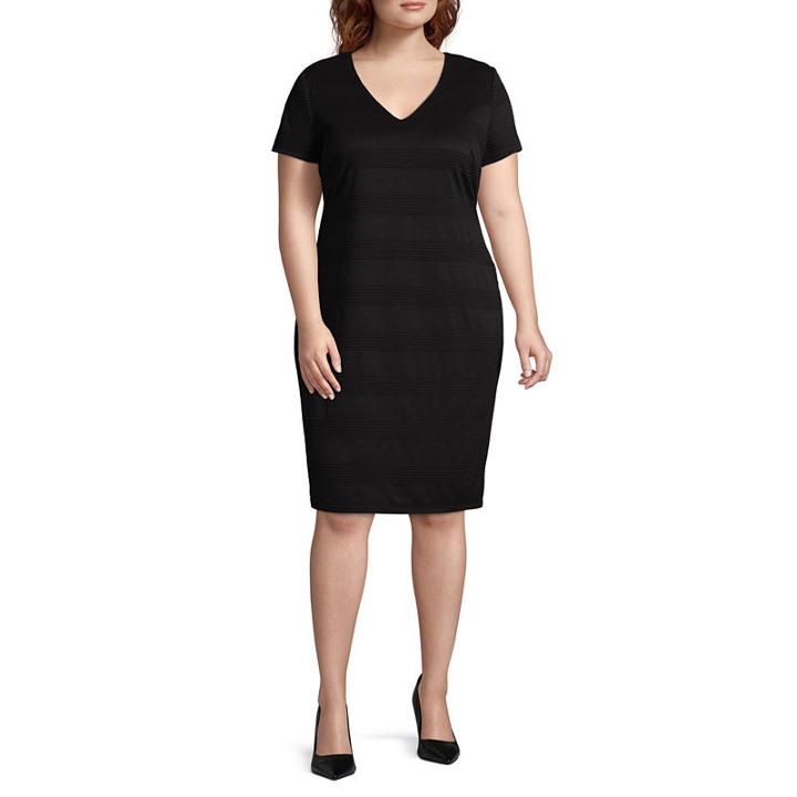 Premier Amour 3/4 Sleeve Sheath Dress - Plus