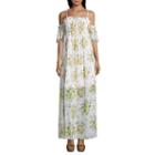 Disney Princess Elbow Sleeve Peasant Dress-juniors