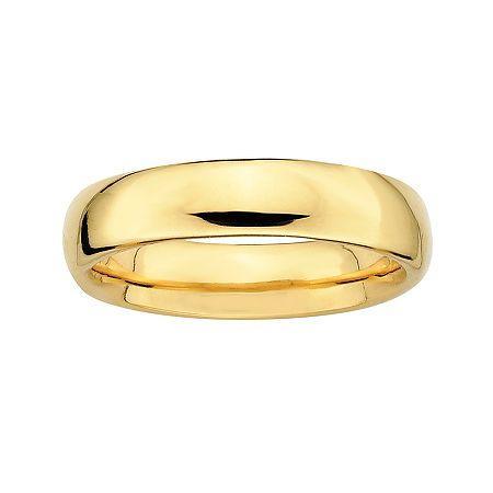 Personally Stackable 18k Yellow Gold Over Sterling Silver 3.5mm Rounded Ring