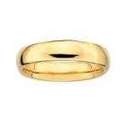 Personally Stackable 18k Yellow Gold Over Sterling Silver 3.5mm Rounded Ring