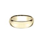 Mens 14k Yellow Gold 7mm High Dome Comfort-fit Wedding Band