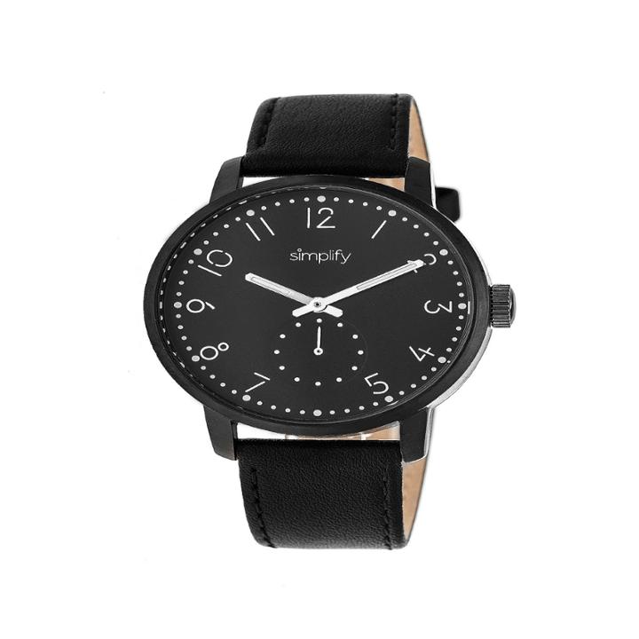 Simplify Unisex Black Strap Watch-sim3406