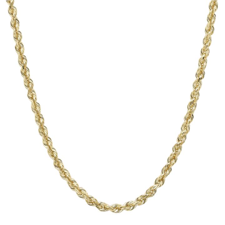 Infinite Gold&trade; 14k Yellow Gold 18 Glitter Hollow Rope Chain