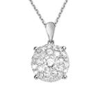 Womens 1/2 Ct. T.w. Genuine White Diamond 14k Gold Pendant Necklace