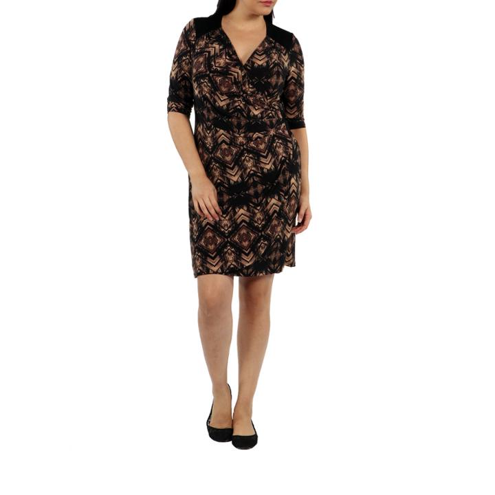 24/7 Comfort Apparel Unforgettable First Impression Wrap Dress-plus