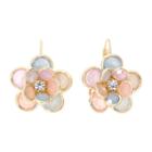 Mixit&trade; Multicolor Pastel Stone Gold-tone Flower Cluster Earrings