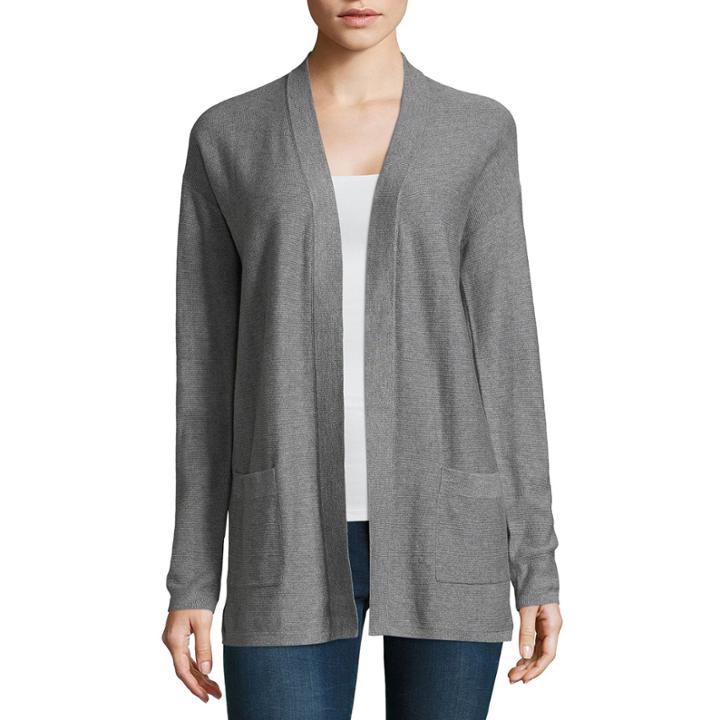 A.n.a Long Sleeve Draped Neck Cardigan