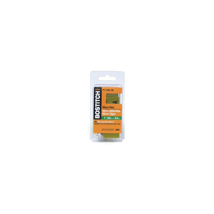 Bostitch Stanley Pt-2325-3m 1 23 Gauge Galvanizedmicro Pin 3;000 Count