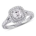 Womens 1 1/5 Ct. T.w. Asscher White Diamond 14k Gold Engagement Ring