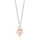 Enchanted Disney Fine Jewelry Diamond Accent 10k Rose Gold & Sterling Silver Pendant Necklace