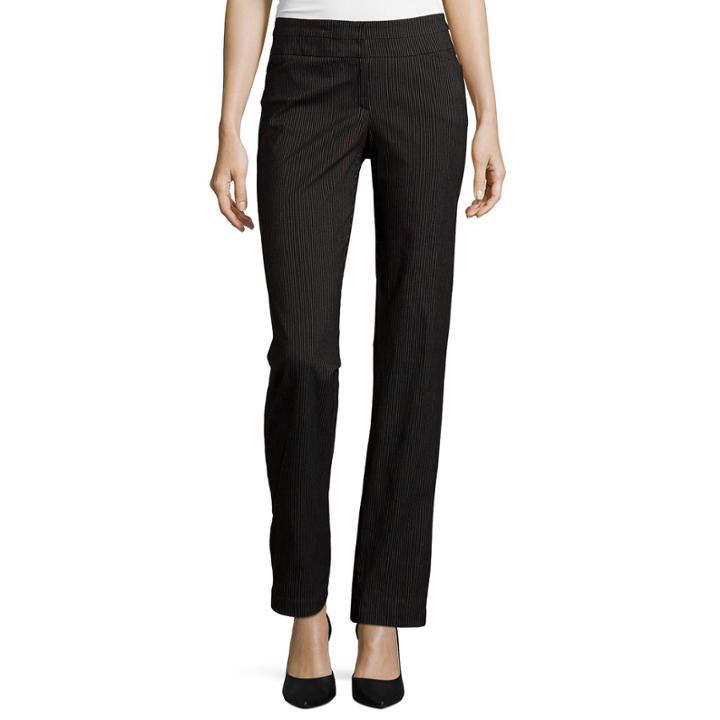 Heart & Soul Double-waistband Pinstriped Pants
