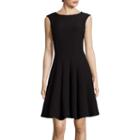 Danny & Nicole Sleeveless Pintuck Fit-and-flare Dress