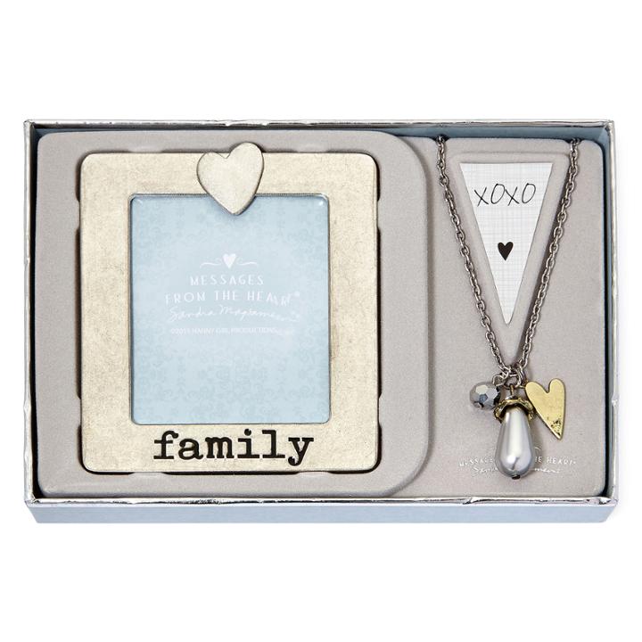 Messages From The Heart By Sandra Magsamen Family Mixed Media Pendant Necklace & Gift