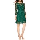 Studio 1 Long-bell-sleeve Lace Fit-and-flare Dress