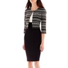 Danny & Nicole 3/4-sleeve Aztec Print Jacket Dress