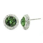 Sparkle Allure Green Stud Earrings