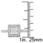 Womens 3/4 Ct. T.w. Genuine Princess White Diamond 14k Gold Engagement Ring