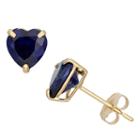 Lab Created Blue Sapphire 10k Gold 6.1mm Stud Earrings
