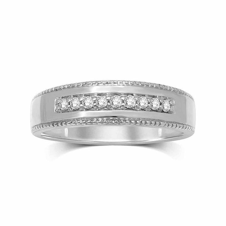 Mens 1/5 Ct. T.w. Diamond 14k Gold Band