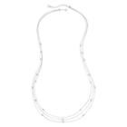 Liz Claiborne Silver-tone 3-row Layered Necklace