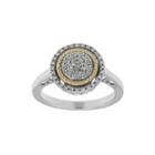 1/8 Ct. T.w. Diamond Sterling Silver And 14k Yellow Gold Ring