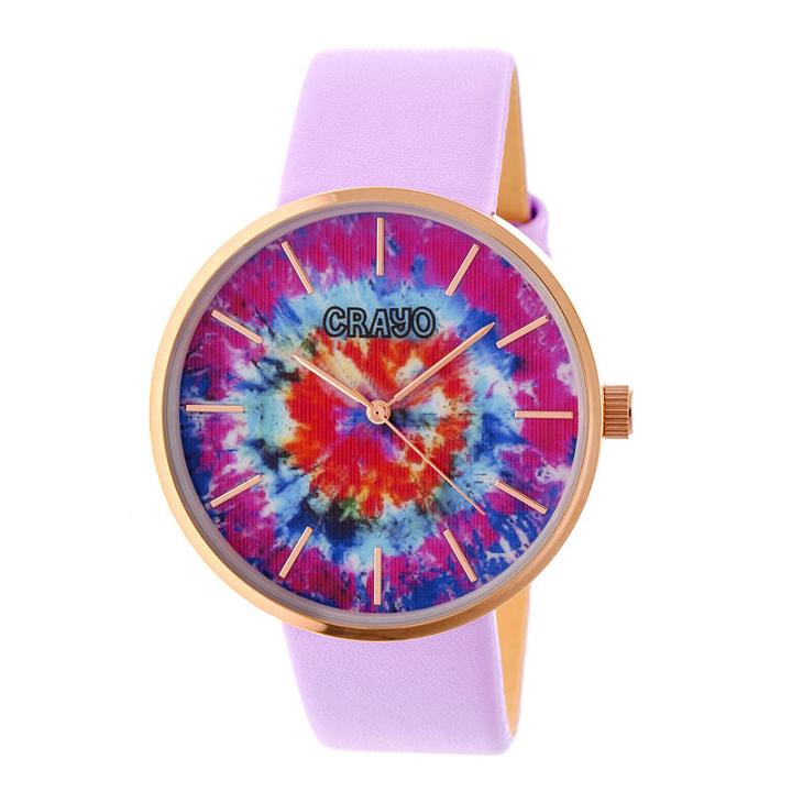 Crayo Unisex Purple Strap Watch-cracr4205