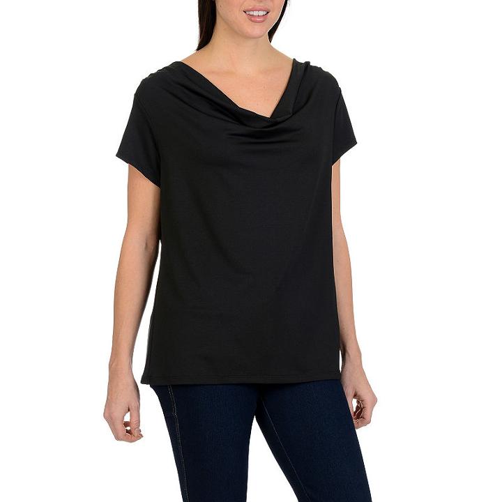 Larry Levine Cowl Neck Top