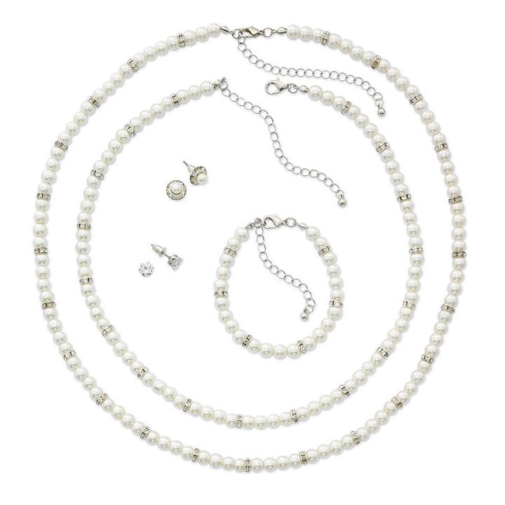 Mixit Mega Box Womens 5-pc. Clear Brass Jewelry Set